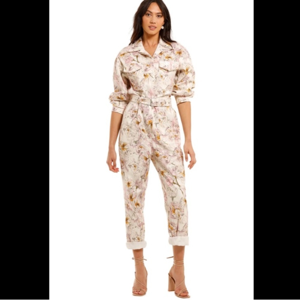 Rebecca Vallance Size 6 Fleur Du Mal Jumpsuit Button Up RARE